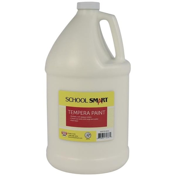 School Smart 2002729 1 gal Tempera Paint; White